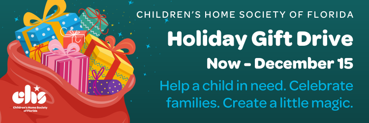 Holiday Gift Drive Now - December 15. Help a Family in Need. Celebrate Families. Create a little magic.