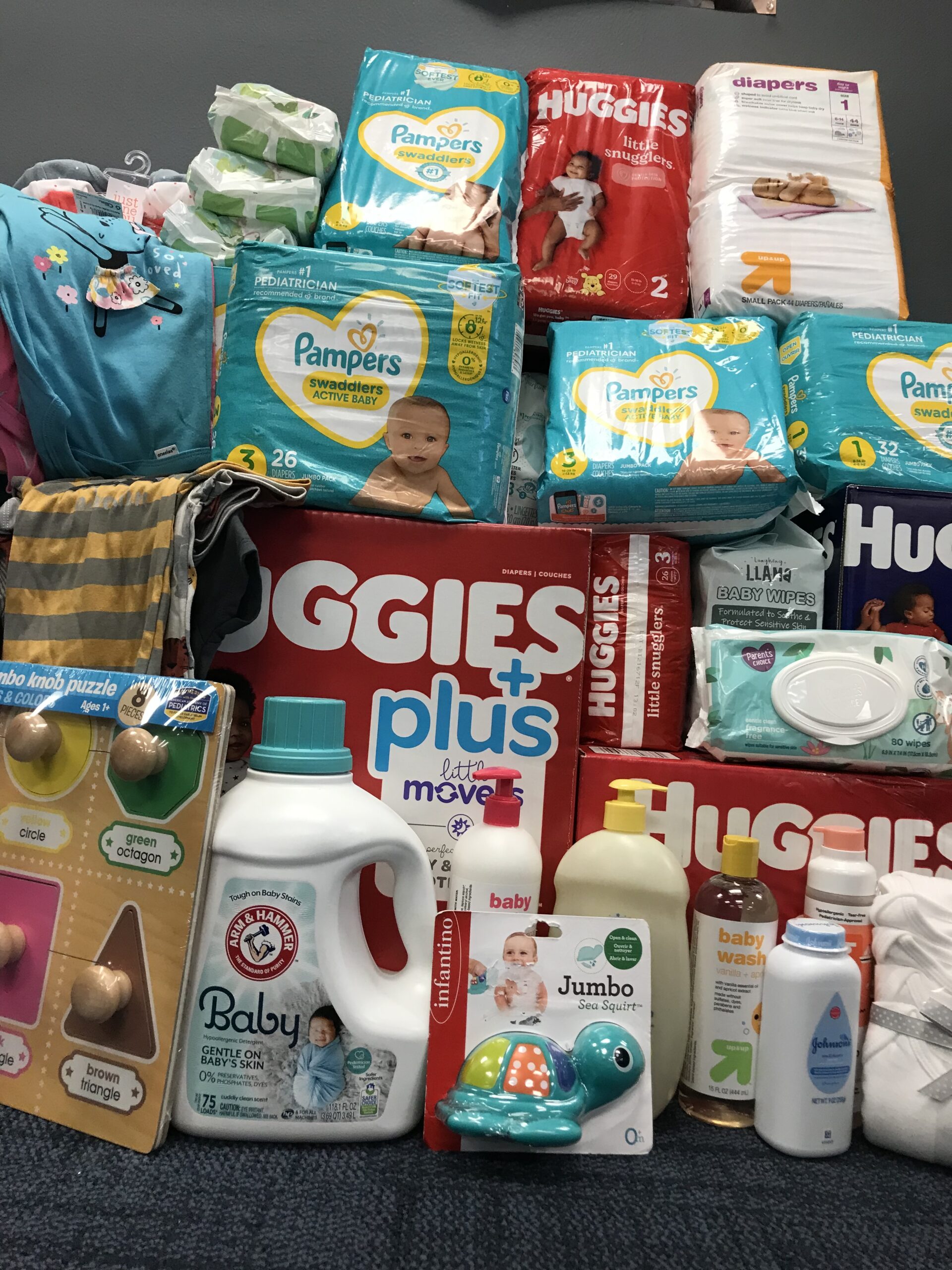 baby diapers and supplies