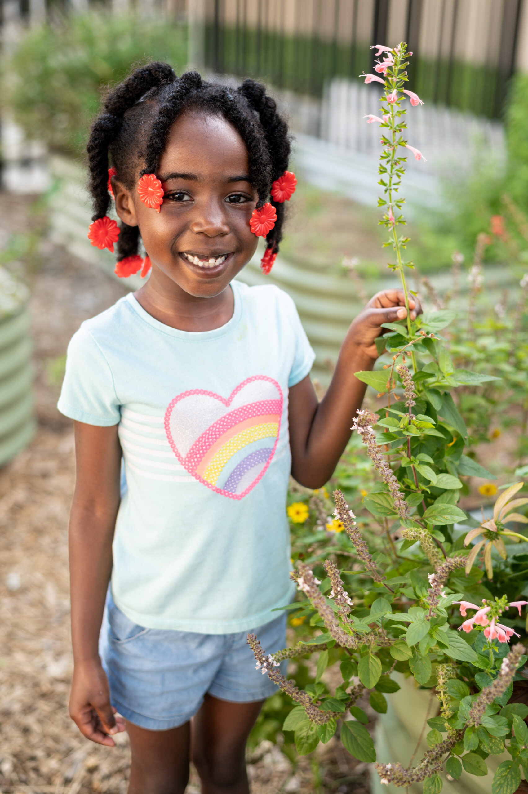 girl in garden