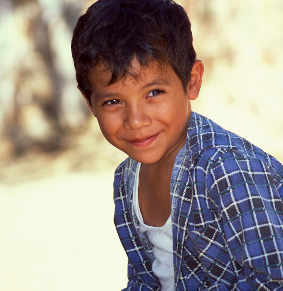 young boy smiling