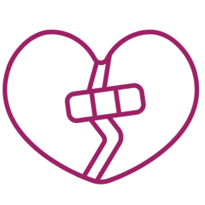 broken heart with a bandaid