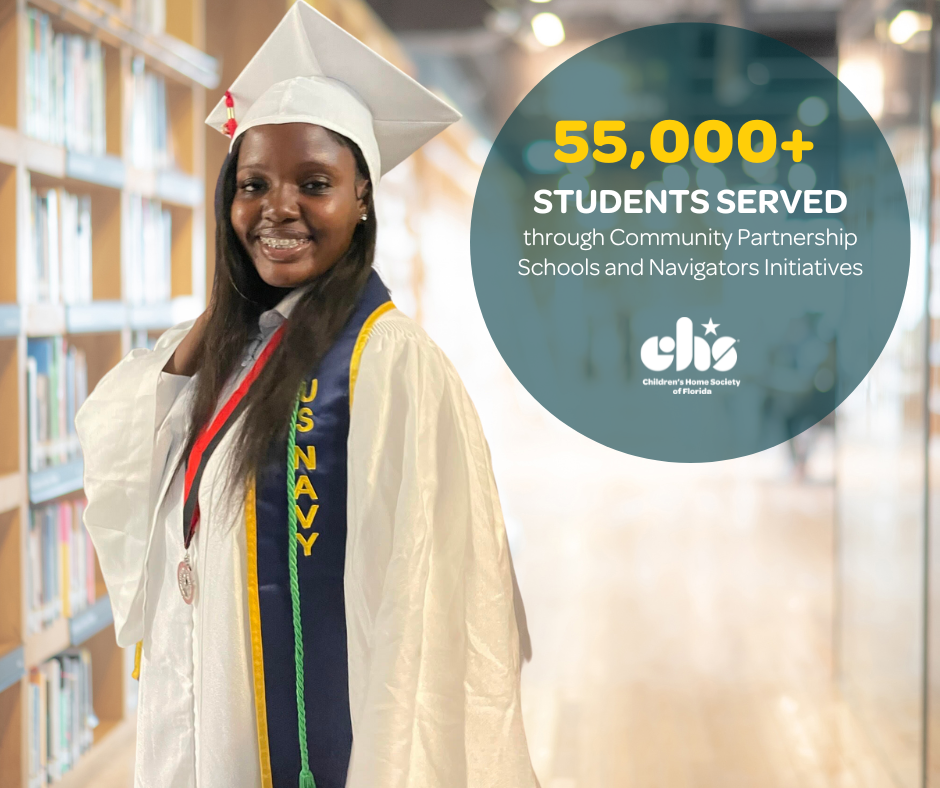 55,000+ students served through Community Partnership Schools and Navigators Initatives